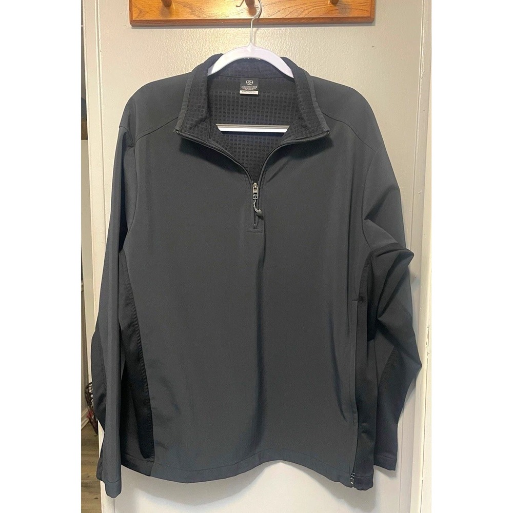 Nike Sphere Pro Men's 1/4 Zip Mock Neck Long Sleeve Pullover Gray/Black XL